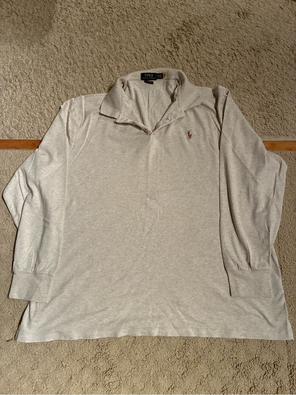 Ralph Lauren Long Sleeve Polo Shirt - Light Beige